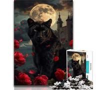 Puzzles pour Adolescents Puzzles léopard Rose et Noir pour Adultes 1 000 pièces Design Dynamique et Unique expérience de Puzzle relaxante et stimulante (26x38cm)