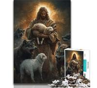 Puzzles pour Adolescents Puzzles Moutons et Jésus pour Adolescents, idéal comme Cadeau pour Toute la Famille Convient pour et 14 (Taille 38x26cm)