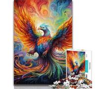 Puzzles pour Adolescents, Puzzles psychédéliques en Forme d'oiseau phénix pour Adultes, décoration Murale Artistique et idée Cadeau d'anniversaire pour Amis, Bureau à Domicile 26x38cm
