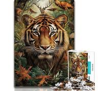 Puzzles pour Adolescents, Puzzles Tigre Tombé pour Adolescents, Défi d'Intelligence Cérébrale, Jouets Addictifs pour la Décoration de la Maison (Taille 75x50cm)