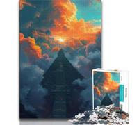 Puzzles pour Adolescents Pyramide de Gizeh 1000 pièces pour Adultes et Adolescents Jouets éducatifs Jeux Anti-Stress Collection d'artistes Beaux-Arts (38x26cm)