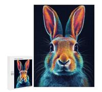 Puzzles pour Adolescents Rabbit Neon Puzzles pour Adultes Jeu Manuel Cadeau d'anniversaire Cadeau d'anniversaire, Cadeaux, 500 PCS
