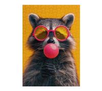 Puzzles pour Adolescents Raccoon Bubblegum Puzzles Anti-Stress, Jouets pour Se Détendre À La Maison, Cadeaux d'anniversaire Et Cadeaux Uniques 38x26cm/1000pcs