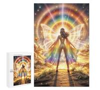 Puzzles pour Adolescents Radiant Rainbow Goddess Puzzles pour Adultes À Monter Soi-même, Décorations Murales, Idées Cadeaux pour Toute La Famille 1000 PCS