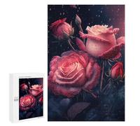 Puzzles pour Adolescents Raindrops on Red Roses Casse-tête pour Adolescents : Analyse Et Logique, Difficile Et Stimulant, Idéal comme Cadeau 1000 PCS