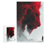 Puzzles pour Adolescents Red Lion in Snowscape Casse-têtes pour Adolescents - Jeu De Réflexion - Améliore La Mémoire - Cadeaux De Noël Et d'anniversaire