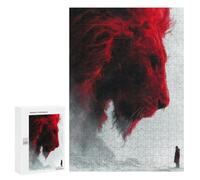 Puzzles pour Adolescents Red Lion in Snowscape Casse-têtes pour Adolescents - Jeu De Réflexion - Améliore La Mémoire - Cadeaux De Noël Et d'anniversaire