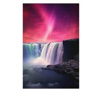 Puzzles pour Adolescents Red Northern Lights at Sky Puzzle Familial - Améliore La Mémoire - Cadeau d'anniversaire Et Cadeau Unique 75x50cm/1000pcs