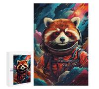 Puzzles pour Adolescents Red Panda Astronaut in Space -2 Casse-tête pour Adolescents : Analyse Et Logique, Difficile Et Stimulant, Idéal comme Cadeau 1000 PCS