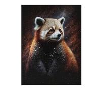 Puzzles pour Adolescents Red Panda Galaxy Portrait Jeu De Puzzle Familial, Cadeau d'anniversaire Ou De Noël 1000pcs(52x38cm)