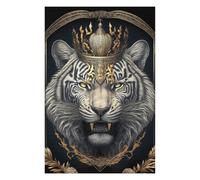 Puzzles pour Adolescents Regal Tiger Majesty Puzzles pour Adultes Jeux Amusants pour S'amuser en Famille Interaction Parent-Enfant 75x50cm/1000pcs