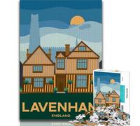 Puzzles pour Adolescents représentant Le Paysage Urbain de Lavenham, en Angleterre Aidez Le Cerveau à exercer des Jouets addictifs pour cultiver la Patience Une œuvre d'art 50x75cm