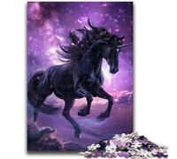 Puzzles pour Adolescents Rêve de Cheval Noir, Un Jeu Stimulant idéal pour Toute la Famille (26x38cm)