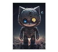 Puzzles pour Adolescents Robotic Cat in Space Puzzles pour Adultes, Jouets, Décoration Murale, Cadeaux Et Idées Cadeaux Uniques pour Anniversaires 38x26cm/1000pcs