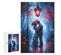 Puzzles pour Adolescents Romantic Couple Under Streetlight Puzzles pour Adolescents - Décoration Murale - Cadeau Unique pour Anniversaire Et Noël