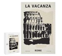 Puzzles pour Adolescents Rome Italy Travel Poster Puzzles pour Adultes À Monter Soi-même, Décorations Murales, Idées Cadeaux pour Toute La Famille 1000 PCS