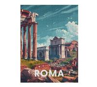 Puzzles pour Adolescents Rome Roman Forum Jeux De Puzzle en Famille Découpe De Précision Cadeaux Uniques pour Anniversaire Et Noël