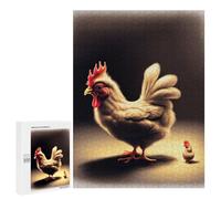 Puzzles pour Adolescents Rooster and Chick Farm Friends Puzzles pour Adolescents : Améliorent La Mémoire. Chaque Pièce Est Unique - Idée Cadeau d'anniversaire Unique 500 PCS