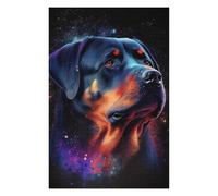 Puzzles pour Adolescents Rottweiler Galaxy Puzzles pour Adultes Jeu Manuel Décoration Intérieure Est Idéal comme Cadeau 75x50cm/1000pcs