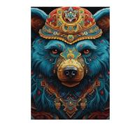 Puzzles pour Adolescents Royal Bear Portrait Jeux Relaxants, Amusants Et Humoristiques - Cadeau d'anniversaire, Cadeaux, 38x26cm/1000pcs