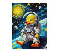 Puzzles pour Adolescents Rubber Duck Astronaut 2 Puzzle pour Adultes : Jeu Manuel Amusant Et Stimulant, 52x38cm/1000pcs