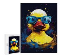 Puzzles pour Adolescents Rubber Duck with Sunglasse Puzzles pour Adolescents - Décoration Murale - Cadeau Unique pour Anniversaire Et Noël