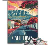 Puzzles pour Adolescents, Rues animées du Cap, Jouets éducatifs, Anti-Stress, renforce l'amour Entre Couples, 75x100cm
