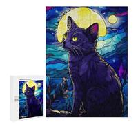 Puzzles pour Adolescents Russian Blue Cat Abstract Puzzle Adulte - Décoration Murale - Découpe De Précision pour Les Gamers 500 PCS