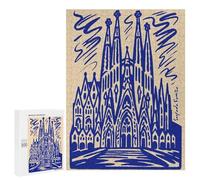 Puzzles pour Adolescents Sagrada Familia, Barcelona, Spain, Illustration Casse-têtes pour Adolescents - Jeu De Réflexion - Améliore La Mémoire - Cadeaux De Noël Et d'anniversaire