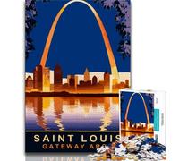 Puzzles pour Adolescents Saint-Louis, Jouets éducatifs et Amusants à la Maison, Cadeaux d'anniversaire et de Voyage (38x26cm)