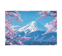 Puzzles pour Adolescents Sakura Japan Fuji Cherry Puzzle pour Adultes - Jeu Manuel - Découpe De Précision - Idéal pour Un Anniversaire Ou Noël 1000pcs(75x50cm)
