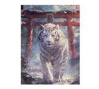 Puzzles pour Adolescents Sakura Tiger Torii Path Puzzles pour Adultes, Jouets Anti-Stress, Décoration Murale, Cadeaux De Noël Et d'anniversaire 52x38cm/1000pcs