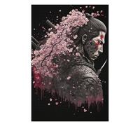 Puzzles pour Adolescents Samurai Warrior Art Print-2 Puzzles pour Adultes Jeux Familiaux Difficile Difficile Est Idéal comme Cadeau 1000pcs(75x50cm)
