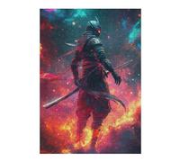 Puzzles pour Adolescents Samurai Warrior with Sword Puzzle pour Adultes, Jeu Manuel, Course De Vitesse, Cadeau d'anniversaire, Cadeaux, 1000pcs(38x26cm)