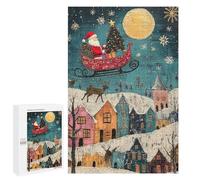 Puzzles pour Adolescents Santas Christmas Eve Flight Puzzles pour Adultes Jeu Manuel Cadeau d'anniversaire Cadeau d'anniversaire, Cadeaux, 1000 PCS