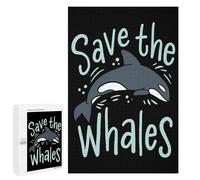 Puzzles pour Adolescents Save The Whales Orca Kille Puzzles pour Adultes, Jouets Anti-Stress, Difficile, Cadeau d'anniversaire, Cadeaux, 1000 PCS