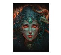 Puzzles pour Adolescents Serpent Enigma Portrait Puzzles pour Adultes, Jouets À Monter Soi-même, Décoration Parfaite, Interaction Parent-Enfant 52x38cm/1000pcs