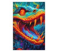 Puzzles pour Adolescents Serpent Portrait Puzzle pour Adultes, Jeux Relaxants, Décoration Murale Idéale comme Cadeau 75x50cm/1000pcs