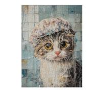 Puzzles pour Adolescents Shower Cat Bath Time Fun Puzzle pour Adultes, Jeu Manuel, Course De Vitesse, Cadeau d'anniversaire, Cadeaux, 1000pcs(52x38cm)