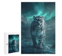 Puzzles pour Adolescents Silent Sentinel - Ethereal Wilderness Snow Leopard Puzzles pour Adultes Jeux Relaxants Qui Améliorent La Mémoire Cadeaux Uniques pour Un Anniversaire Et Noël 1000 PCS