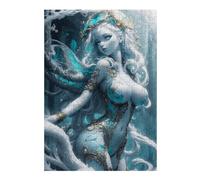 Puzzles pour Adolescents Silver Golden Anime Girl Puzzle Adulte, Jeu Familial, Difficile, Cadeau d'anniversaire, Cadeaux, 38x26cm/1000pcs