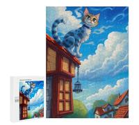 Puzzles pour Adolescents Sitting Cat Casse-têtes pour Adolescents - Jeu De Réflexion - Améliore La Mémoire - Cadeaux De Noël Et d'anniversaire