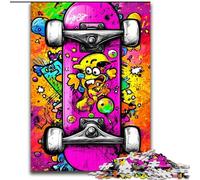 Puzzles pour Adolescents, Skateboard, Jouets stimulants, décoration Murale, Cadeaux d'anniversaire et de Noël Uniques (Taille 50x75cm)