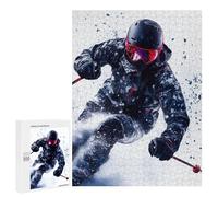Puzzles pour Adolescents Skier in Action Puzzles pour Adolescents - Décoration Murale - Cadeau Unique pour Anniversaire Et Noël