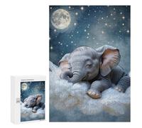 Puzzles pour Adolescents Sleeping Baby Elephant on Cloud Jeu De Puzzle Familial pour Adultes, Amusant Et Humoristique, Activités À Faire À La Maison, 300 PCS