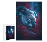 Puzzles pour Adolescents Sleepy Koala in Red Leaves Casse-tête pour Adolescents : Analyse Et Logique, Difficile Et Stimulant, Idéal comme Cadeau 1000 PCS