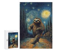 Puzzles pour Adolescents Sloth in Starry Night Puzzles pour Adolescents - Décoration Murale - Cadeau Unique pour Anniversaire Et Noël