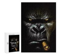 Puzzles pour Adolescents Smoking Gorilla Puzzles pour Adolescents - Décoration Murale - Cadeau Unique pour Anniversaire Et Noël