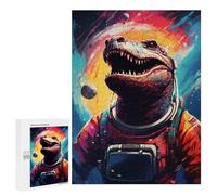 Puzzles pour Adolescents Space Dinosaur Astronaut Artwork Casse-tête pour Adolescents : Analyse Et Logique, Difficile Et Stimulant, Idéal comme Cadeau 500 PCS