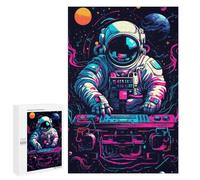 Puzzles pour Adolescents Space DJ Astronaut Puzzle Anti-Stress pour Adolescents Chaque Pièce Est Unique - Idéal comme Cadeau pour Toute La Famille 1000 PCS